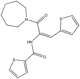 N-[1-(1-azepanylcarbonyl)-2-(2-thienyl)vinyl]-2-thiophenecarboxamide 结构式