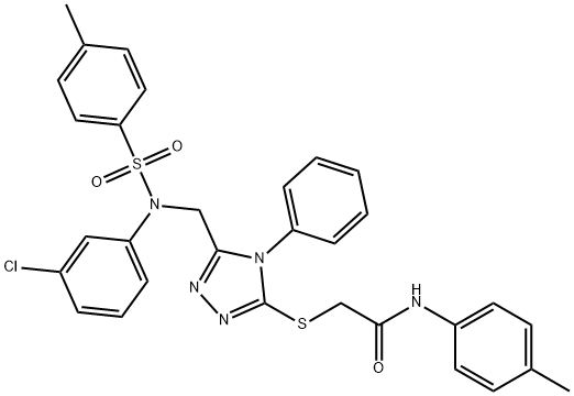 332871-23-5 2-{[5-({3-chloro[(4-methylphenyl)sulfonyl]anilino}methyl)-4-phenyl-4H-1,2,4-triazol-3-yl]sulfanyl}-N-(4-methylphenyl)acetamide