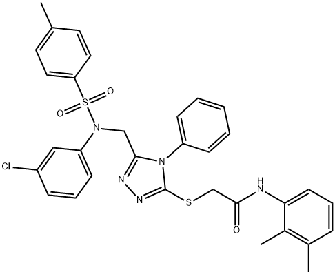 2-{[5-({3-chloro[(4-methylphenyl)sulfonyl]anilino}methyl)-4-phenyl-4H-1,2,4-triazol-3-yl]sulfanyl}-N-(2,3-dimethylphenyl)acetamide Structure