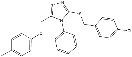 3-[(4-chlorobenzyl)sulfanyl]-5-[(4-methylphenoxy)methyl]-4-phenyl-4H-1,2,4-triazole|