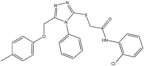 332872-04-5 N-(2-chlorophenyl)-2-({5-[(4-methylphenoxy)methyl]-4-phenyl-4H-1,2,4-triazol-3-yl}sulfanyl)acetamide