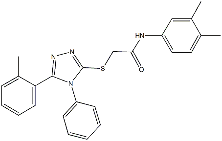 N-(3,4-dimethylphenyl)-2-{[5-(2-methylphenyl)-4-phenyl-4H-1,2,4-triazol-3-yl]sulfanyl}acetamide Structure