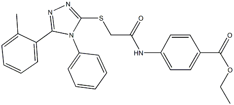 ethyl 4-[({[5-(2-methylphenyl)-4-phenyl-4H-1,2,4-triazol-3-yl]sulfanyl}acetyl)amino]benzoate|