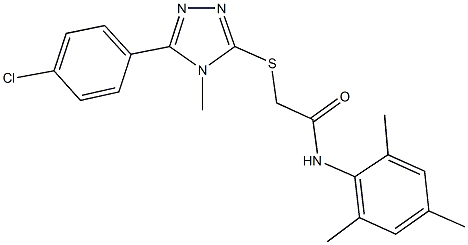 332873-48-0 2-{[5-(4-chlorophenyl)-4-methyl-4H-1,2,4-triazol-3-yl]sulfanyl}-N-mesitylacetamide