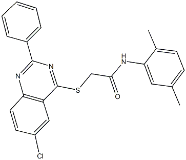 332873-54-8 2-[(6-chloro-2-phenyl-4-quinazolinyl)sulfanyl]-N-(2,5-dimethylphenyl)acetamide