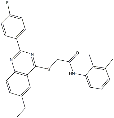 N-(2,3-dimethylphenyl)-2-{[6-ethyl-2-(4-fluorophenyl)-4-quinazolinyl]sulfanyl}acetamide Structure