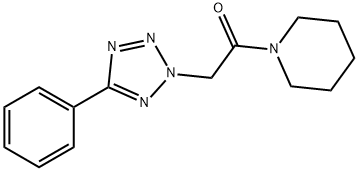 1-[(5-phenyl-2H-tetraazol-2-yl)acetyl]piperidine Struktur