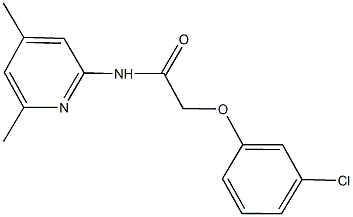 2-(3-chlorophenoxy)-N-(4,6-dimethyl-2-pyridinyl)acetamide 结构式