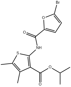 isopropyl 2-[(5-bromo-2-furoyl)amino]-4,5-dimethyl-3-thiophenecarboxylate|