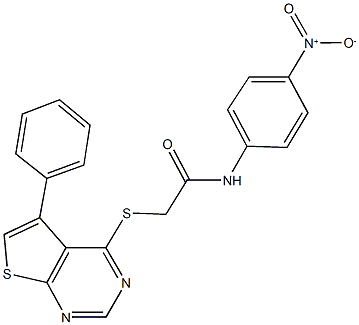 N-{4-nitrophenyl}-2-[(5-phenylthieno[2,3-d]pyrimidin-4-yl)sulfanyl]acetamide Structure