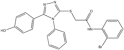 N-(2-bromophenyl)-2-{[5-(4-hydroxyphenyl)-4-phenyl-4H-1,2,4-triazol-3-yl]sulfanyl}acetamide Structure