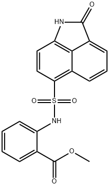 methyl 2-{[(2-oxo-1,2-dihydrobenzo[cd]indol-6-yl)sulfonyl]amino}benzoate Struktur