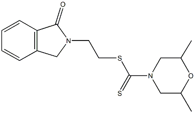 2-(1-oxo-1,3-dihydro-2H-isoindol-2-yl)ethyl 2,6-dimethyl-4-morpholinecarbodithioate Structure