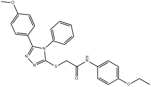 N-(4-ethoxyphenyl)-2-{[5-(4-methoxyphenyl)-4-phenyl-4H-1,2,4-triazol-3-yl]sulfanyl}acetamide Structure