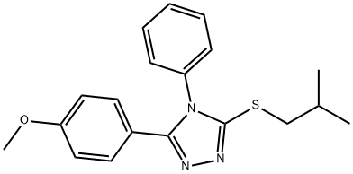 4-[5-(isobutylsulfanyl)-4-phenyl-4H-1,2,4-triazol-3-yl]phenyl methyl ether 结构式