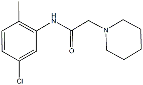 N-(5-chloro-2-methylphenyl)-2-(1-piperidinyl)acetamide 化学構造式