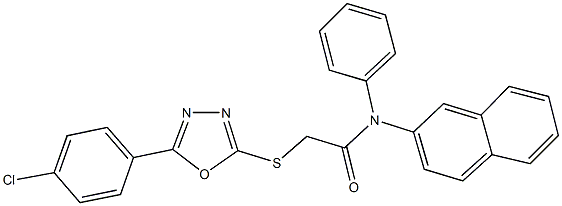 332910-06-2 2-{[5-(4-chlorophenyl)-1,3,4-oxadiazol-2-yl]sulfanyl}-N-(2-naphthyl)-N-phenylacetamide