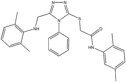 332911-62-3 2-({5-[(2,6-dimethylanilino)methyl]-4-phenyl-4H-1,2,4-triazol-3-yl}sulfanyl)-N-(2,5-dimethylphenyl)acetamide