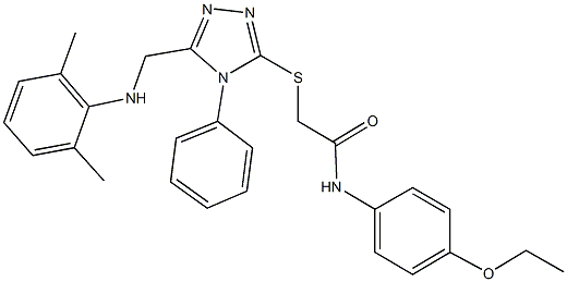 332911-73-6 2-({5-[(2,6-dimethylanilino)methyl]-4-phenyl-4H-1,2,4-triazol-3-yl}sulfanyl)-N-(4-ethoxyphenyl)acetamide