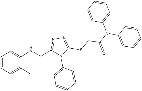 332912-02-4 2-({5-[(2,6-dimethylanilino)methyl]-4-phenyl-4H-1,2,4-triazol-3-yl}sulfanyl)-N,N-diphenylacetamide