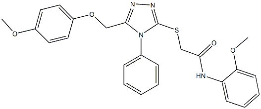 332912-80-8 2-({5-[(4-methoxyphenoxy)methyl]-4-phenyl-4H-1,2,4-triazol-3-yl}sulfanyl)-N-(2-methoxyphenyl)acetamide