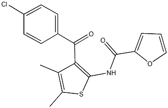 N-{3-[(4-chlorophenyl)carbonyl]-4,5-dimethylthien-2-yl}furan-2-carboxamide Structure