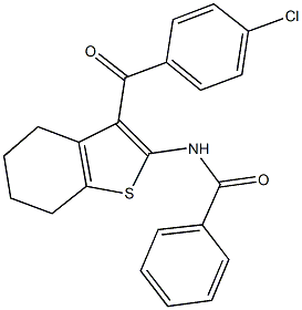 N-[3-(4-chlorobenzoyl)-4,5,6,7-tetrahydro-1-benzothien-2-yl]benzamide Structure