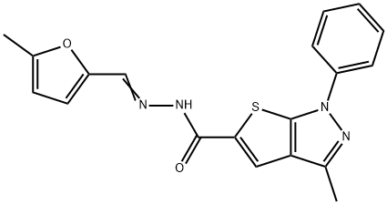 3-methyl-N'-[(5-methyl-2-furyl)methylene]-1-phenyl-1H-thieno[2,3-c]pyrazole-5-carbohydrazide|