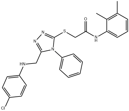 2-({5-[(4-chloroanilino)methyl]-4-phenyl-4H-1,2,4-triazol-3-yl}sulfanyl)-N-(2,3-dimethylphenyl)acetamide Structure