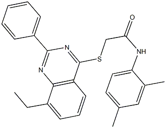 332933-07-0 N-(2,4-dimethylphenyl)-2-[(8-ethyl-2-phenyl-4-quinazolinyl)sulfanyl]acetamide