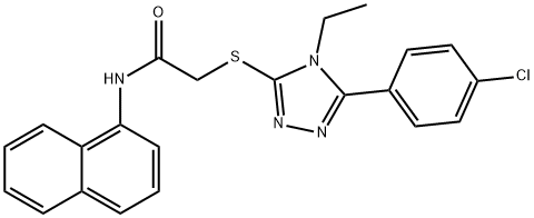 2-{[5-(4-chlorophenyl)-4-ethyl-4H-1,2,4-triazol-3-yl]sulfanyl}-N-(1-naphthyl)acetamide Structure