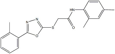 332936-24-0 N-(2,4-dimethylphenyl)-2-{[5-(2-methylphenyl)-1,3,4-oxadiazol-2-yl]sulfanyl}acetamide