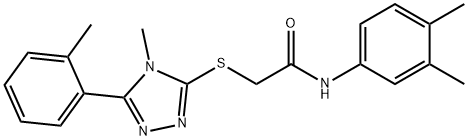 N-(3,4-dimethylphenyl)-2-{[4-methyl-5-(2-methylphenyl)-4H-1,2,4-triazol-3-yl]sulfanyl}acetamide Structure