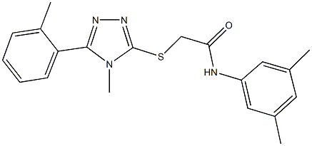 N-(3,5-dimethylphenyl)-2-{[4-methyl-5-(2-methylphenyl)-4H-1,2,4-triazol-3-yl]sulfanyl}acetamide,332936-70-6,结构式