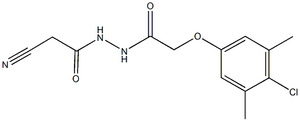 2-(4-chloro-3,5-dimethylphenoxy)-N'-(cyanoacetyl)acetohydrazide|