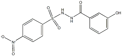 N'-(3-hydroxybenzoyl)-4-nitrobenzenesulfonohydrazide 结构式