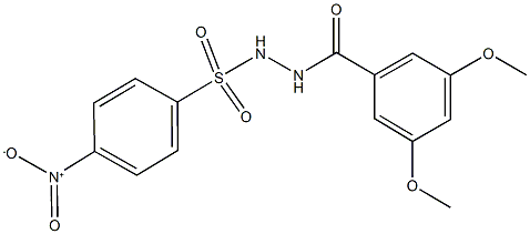 N'-(3,5-dimethoxybenzoyl)-4-nitrobenzenesulfonohydrazide Struktur