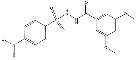 N'-(3,5-dimethoxybenzoyl)-4-nitrobenzenesulfonohydrazide 化学構造式