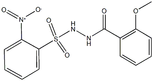 2-nitro-N'-(2-methoxybenzoyl)benzenesulfonohydrazide,332942-06-0,结构式