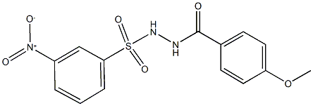 3-nitro-N'-(4-methoxybenzoyl)benzenesulfonohydrazide Structure