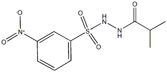 3-nitro-N'-isobutyrylbenzenesulfonohydrazide Structure