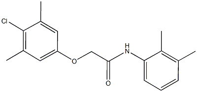 2-(4-chloro-3,5-dimethylphenoxy)-N-(2,3-dimethylphenyl)acetamide,332942-53-7,结构式