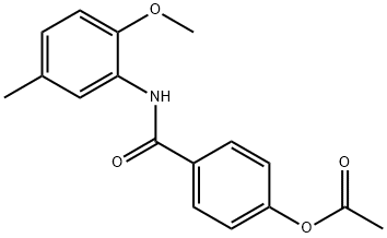 4-[(2-methoxy-5-methylanilino)carbonyl]phenyl acetate,332943-19-8,结构式