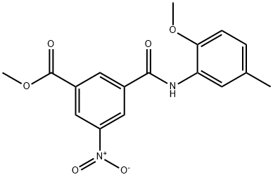 methyl 3-nitro-5-[(2-methoxy-5-methylanilino)carbonyl]benzoate,332943-20-1,结构式