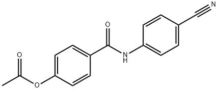 4-[(4-cyanoanilino)carbonyl]phenyl acetate 结构式