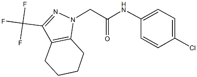 N-(4-chlorophenyl)-2-[3-(trifluoromethyl)-4,5,6,7-tetrahydro-1H-indazol-1-yl]acetamide Structure