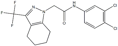N-(3,4-dichlorophenyl)-2-[3-(trifluoromethyl)-4,5,6,7-tetrahydro-1H-indazol-1-yl]acetamide Struktur