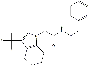 N-(2-phenylethyl)-2-[3-(trifluoromethyl)-4,5,6,7-tetrahydro-1H-indazol-1-yl]acetamide Structure