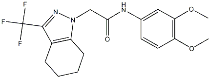 N-(3,4-dimethoxyphenyl)-2-[3-(trifluoromethyl)-4,5,6,7-tetrahydro-1H-indazol-1-yl]acetamide Structure