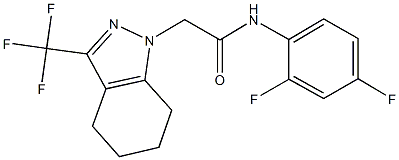 N-(2,4-difluorophenyl)-2-[3-(trifluoromethyl)-4,5,6,7-tetrahydro-1H-indazol-1-yl]acetamide 结构式